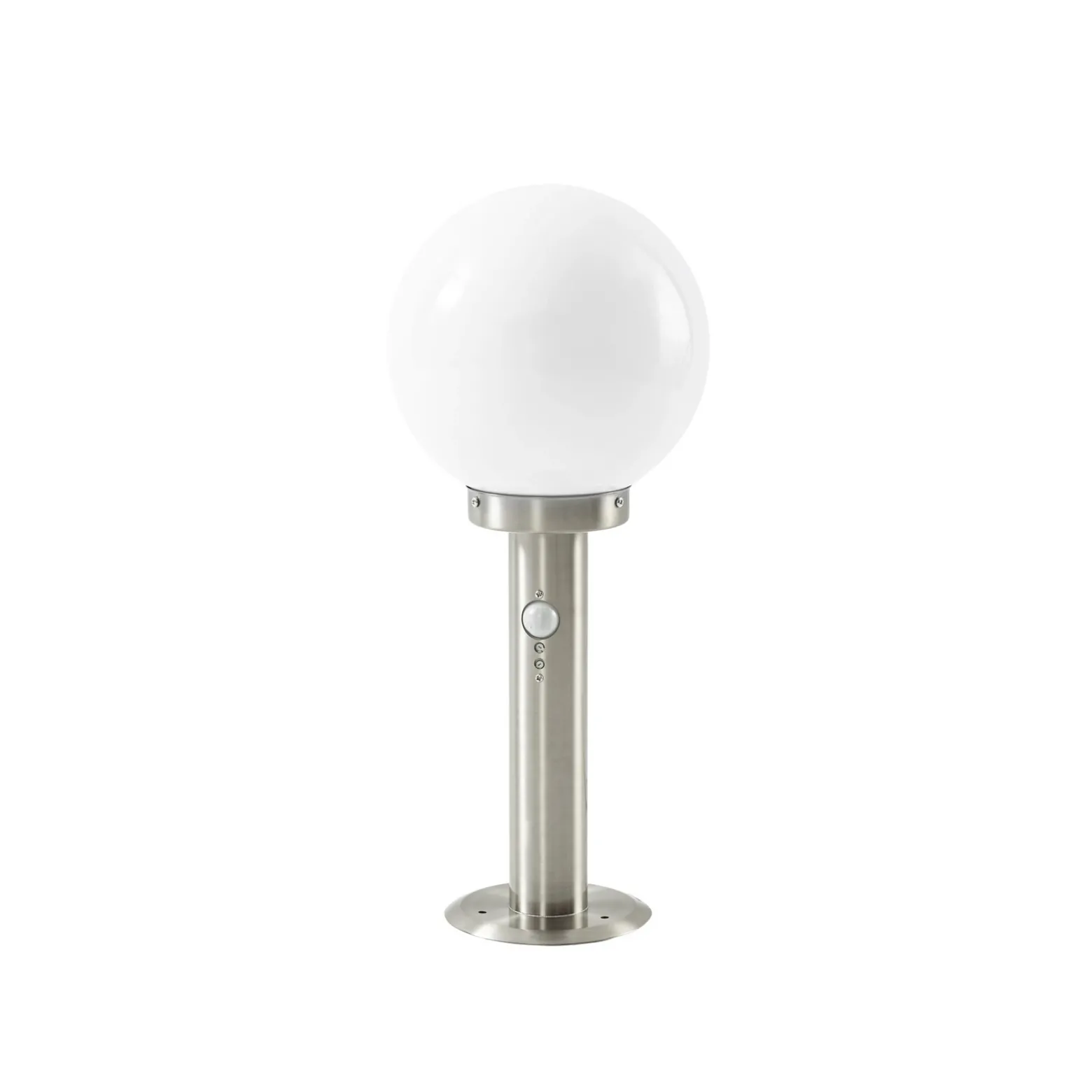 Lámpara sobremuro Lindby Vedran, 45 cm, acero inoxidable, sensor