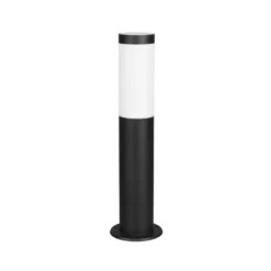 Lámpara sobremuro Trioto, negro mate, altura 45 cm, acero inoxidable