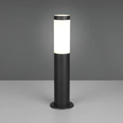 Lámpara sobremuro Trioto, negro mate, altura 45 cm, acero inoxidable