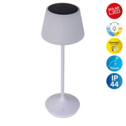 Lámpara solar de mesa Emmi CCT recargable, blanca