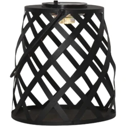 Lámpara solar LED Calabria, rombos, alto 20 cm