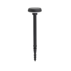 Lámpara solar LED con pica para suelo Lindby Brinca, negro, PC, sensor