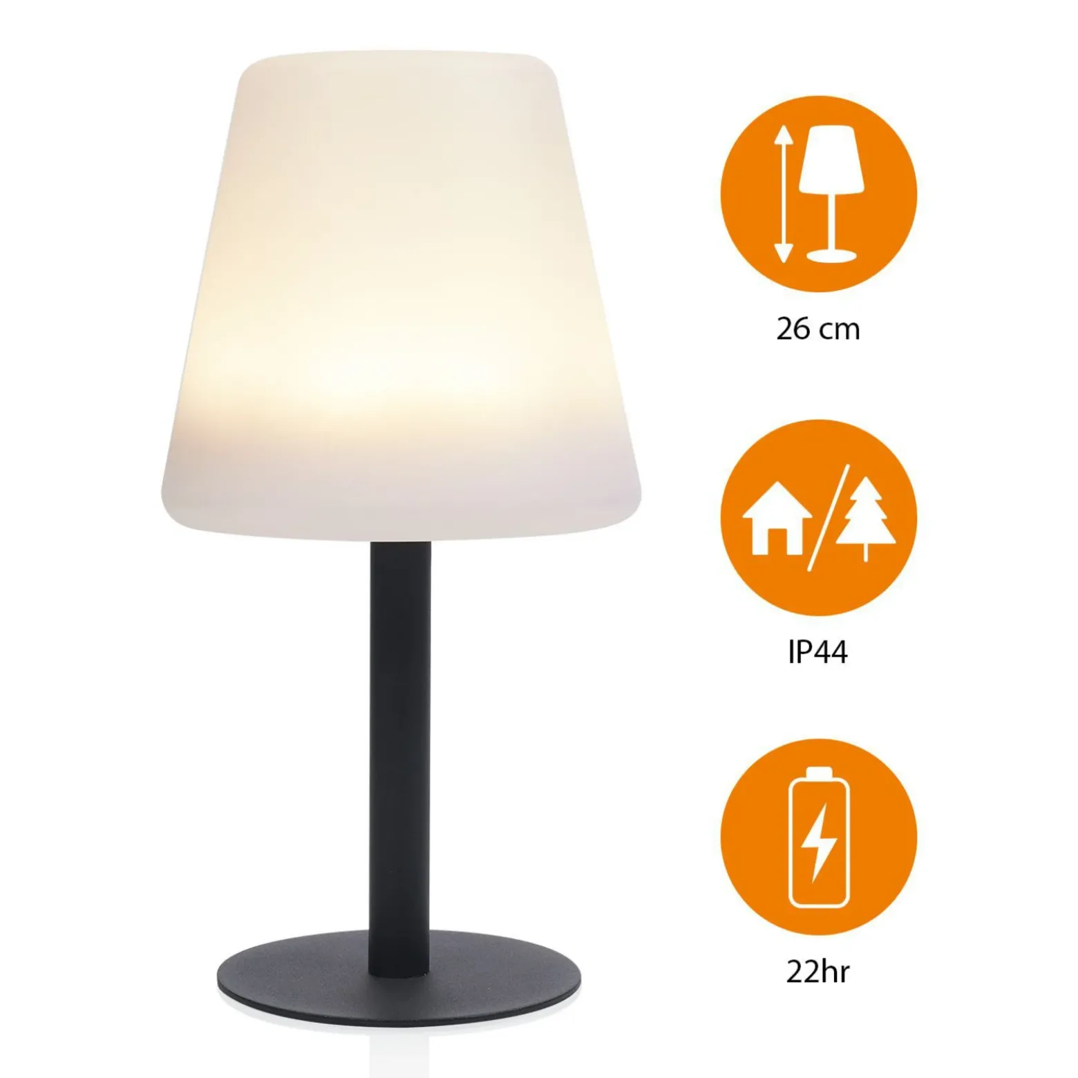 Lámpara solar LED de mesa OSL-50012 batería recargable y cable USB
