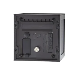 Lámpara solar LED de pared Avvin de PRIOS, negra, forma de cubo, con sensor