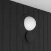 Lámpara solar LED de pared Frigento, color negro, altura 15 cm, con sensor