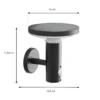 Lámpara solar LED de pared PRIOS Kalen, 17 cm, negra, con sensor