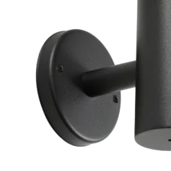 Lámpara solar LED de pared PRIOS Kalen, 17 cm, negra, con sensor