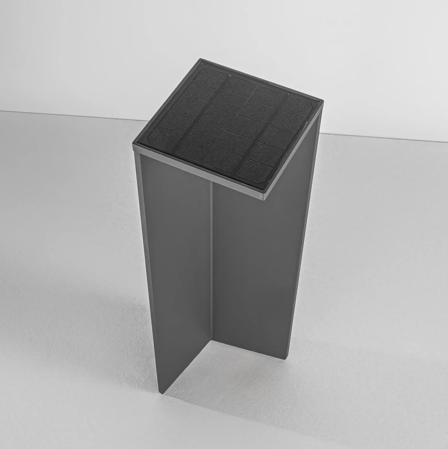 Lámpara solar LED Fold, gris oscuro, detector de movimiento, IP54