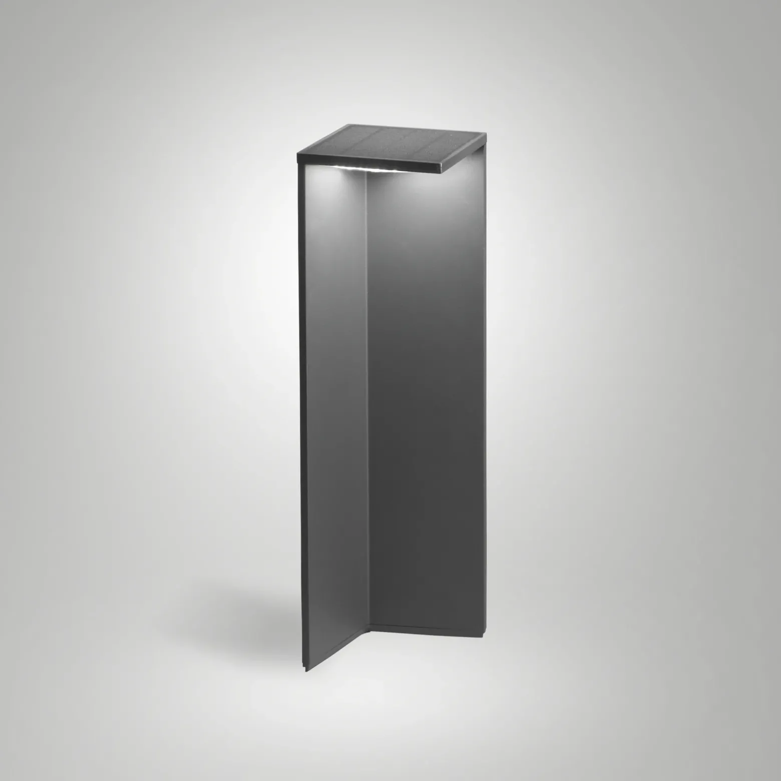 Lámpara solar LED Fold, gris oscuro, detector de movimiento, IP54