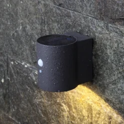 Lámpara solar LED Megatron Loky para pared, con sensor, redonda