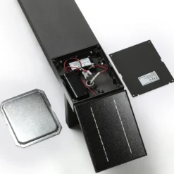 Lámpara solar LED para caminos Lucande Silvan, 100 cm, sensor, antracita
