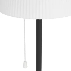 Lámpara solar LED para terraza Scordiano-L, negra, altura 120 cm