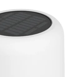Lámpara solar LED para terraza Roccanova-L, blanca, altura 120 cm