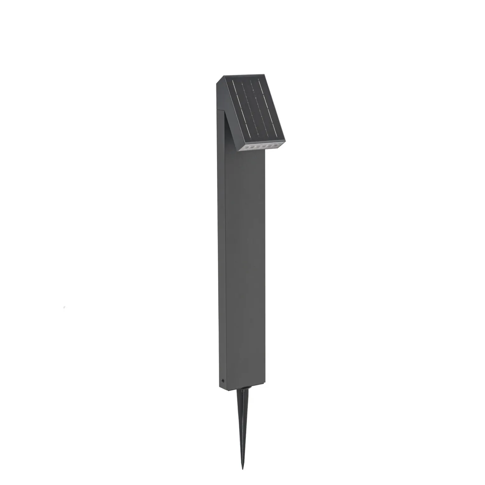 Lámpara solar LED PRIOS Lestor, antracita, atenuable, IP65