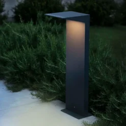 Lámpara solar LED Soleil, antracita, metal, IP54, sensor