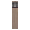 Lámpara solar Les Jardins Tekura, gris, madera, 75 cm