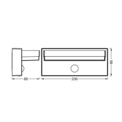 Lámpara solar OSRAM ENDURA STYLE ROBUST gris, sensor IP54 USB