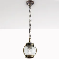 Lámp. colgante Margerite exterior cristal burbujas