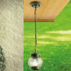 Lámp. colgante Margerite exterior cristal burbujas
