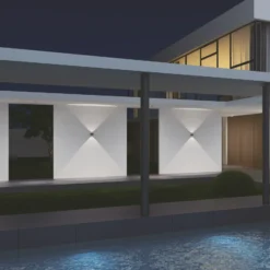 LOOM DESIGN Aplique de pared LED Frey IP65 2x6W negro