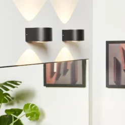 LOOM DESIGN Aplique de pared LED Frey IP65 2x6W negro
