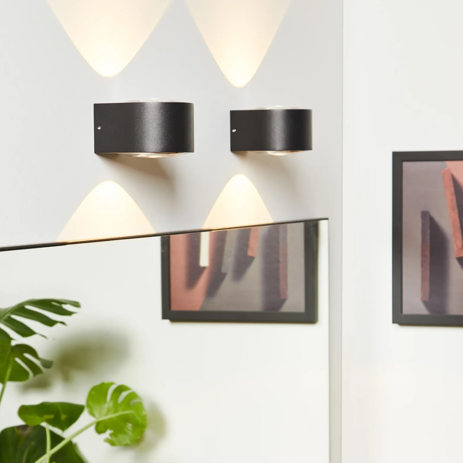 LOOM DESIGN Aplique de pared LED Frey IP65 2x6W negro