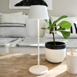 LOOM DESIGN Lámpara LED para terraza Modi, blanco 36 cm CCT