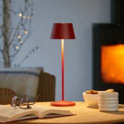 LOOM DESIGN Lámpara LED recargable para patio Modi rojo rubí 36 cm CCT