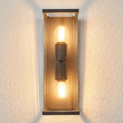 Lucande aplique de exterior Annalea, 40 cm, 2 luces, IP54
