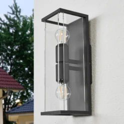 Lucande aplique de exterior Annalea, 40 cm, 2 luces, IP54