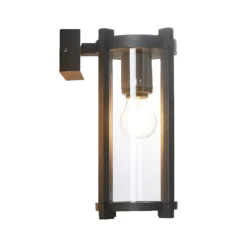Lucande aplique de exterior Brienne, 30 cm, antracita, metal