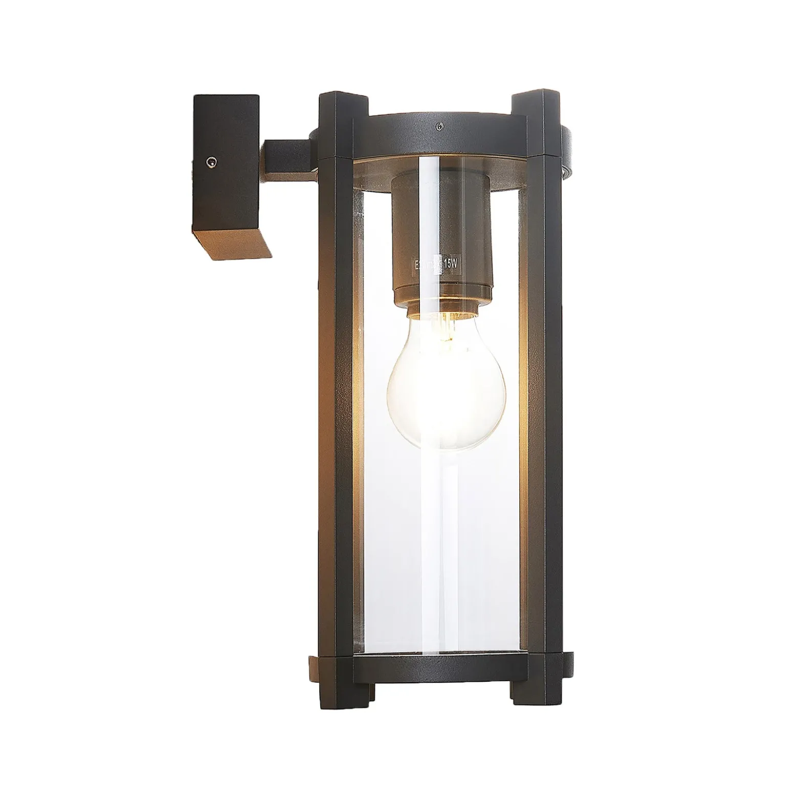 Lucande aplique de exterior Brienne, 30 cm, antracita, metal