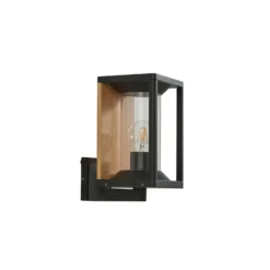Lucande aplique de exterior Candina, negro, aluminio, IP65