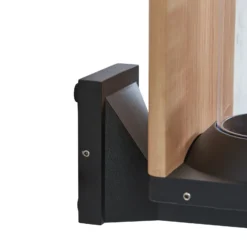 Lucande aplique de exterior Candina, negro, aluminio, IP65