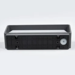 Lucande Aplique de exterior LED Midvig, gris oscuro, angular, IP65