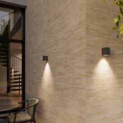 Lucande aplique de exterior Xava, downlight, antracita, GU10