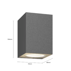 Lucande aplique de exterior Xava, downlight, antracita, GU10