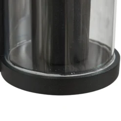Lucande aplique de exterior Zanta, altura 19,7 cm, IP65, negro