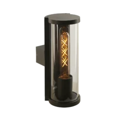 Lucande aplique de exterior Zanta, altura 28,2 cm, IP65, negro