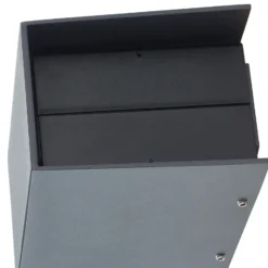 Lucande aplique de pared LED Kimian, altura 17 cm, antracita, IP54