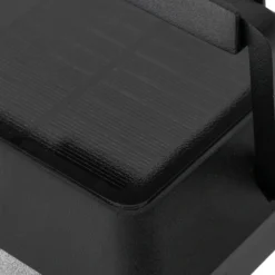 Lucande Aplique de pared LED Tilena, angular, negro, aluminio