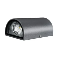 Lucande Aplique LED para exterior Jale, 16 cm, antracita, aluminio