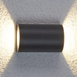 Lucande Aplique LED para exterior Jale, 16 cm, antracita, aluminio