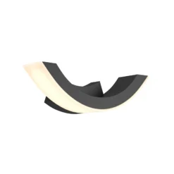 Lucande aplique LED para exterior Half, 30 cm, antracita, IP54
