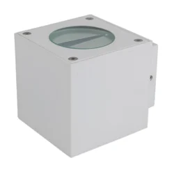 Lucande aplique LED para exterior Jarno, blanco, metal, 9 cm