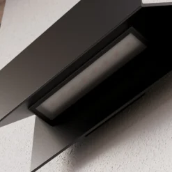 Lucande Aplique LED para exterior Meja, negro, metal, IP54