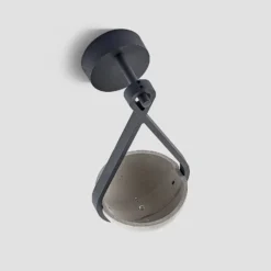 Lucande Aplique LED para exterior Florka, piedra natural, cesta colgante