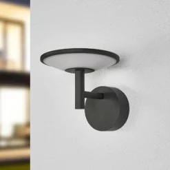 Lucande aplique LED para exterior Fenia, antracita, aluminio, IP65