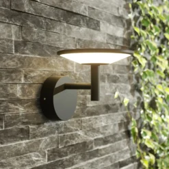 Lucande aplique LED para exterior Fenia, antracita, aluminio, IP65