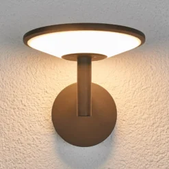 Lucande aplique LED para exterior Fenia, antracita, aluminio, IP65